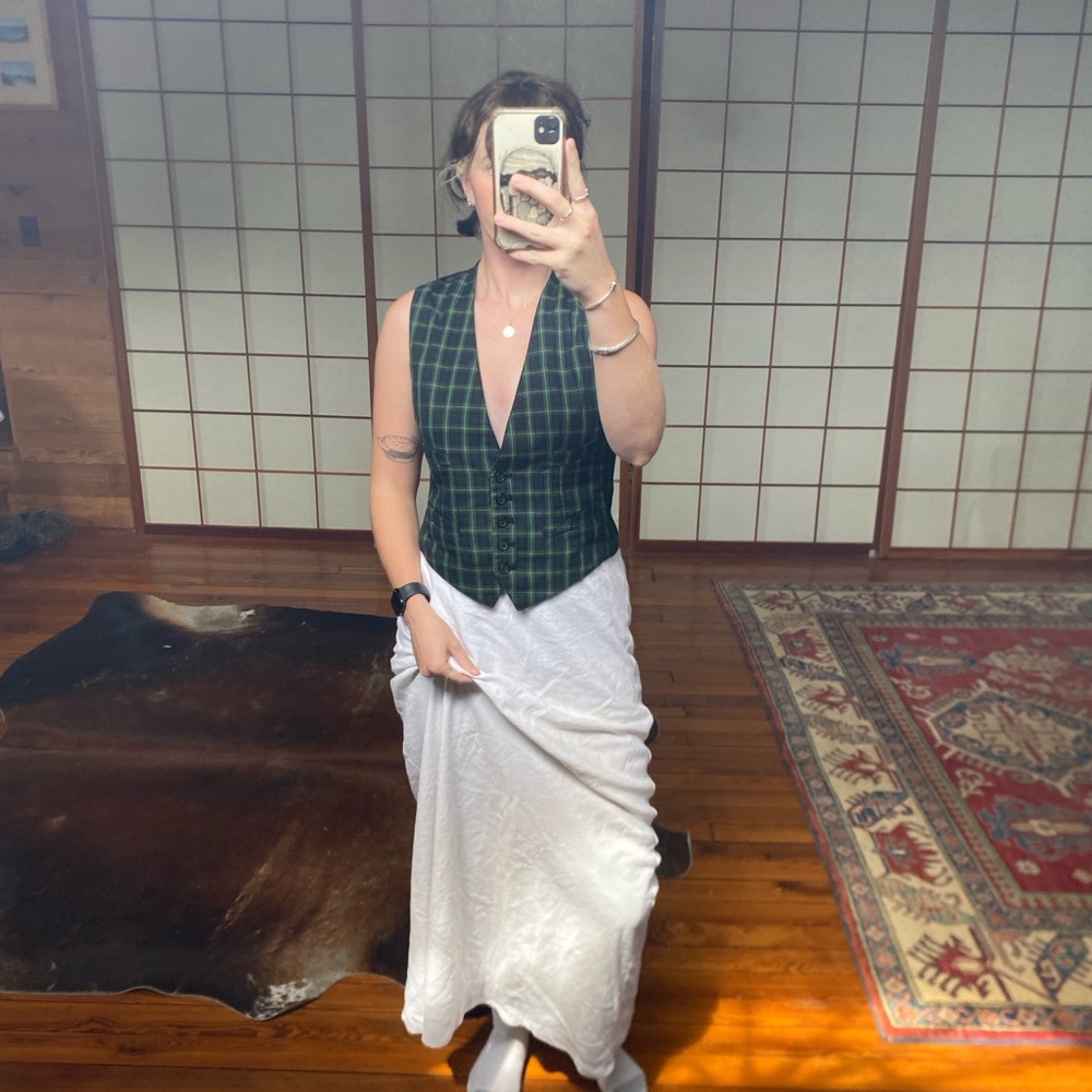 Ralph Lauren Denim Supply plaid fitted vest